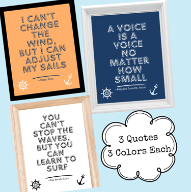nautical signs with quotes for bulletin board