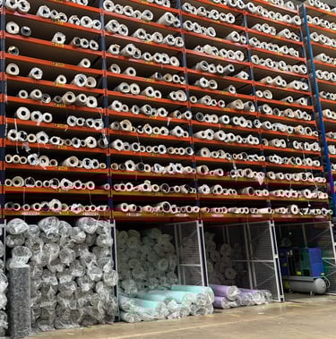 Carpet Racking Storing Carpet Rolls