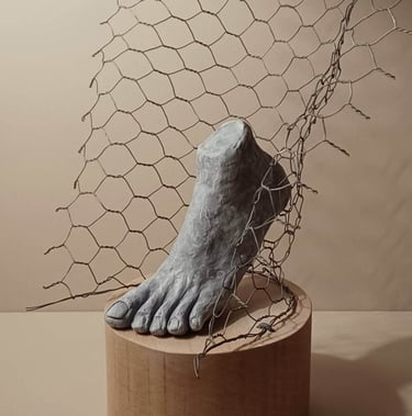 A clickable link leading to a page with further information about the sculpture 'Note to Self'