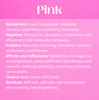 PINK Healing Attributes, symbolism, Chakras, Spiritual, Self Awareness, Enlightenment