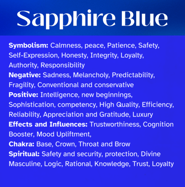 DARK BLUE Healing Attributes, symbolism, Chakras, Spiritual, Self-Awareness, Enlightenment