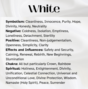 white Healing Attributes, symbolism, Chakras, Spiritual, Self-Awareness, Enlightenment