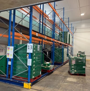 Mobile Pallet Racking in Cold Store Warehouse