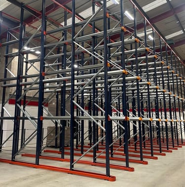Drive-in racking for maximised storage