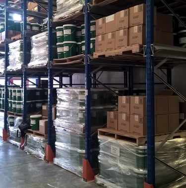 Drive In Pallet Racking storing inventory