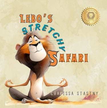 Book cover by Charissa Stastny - Lebo's Stretchy Safari