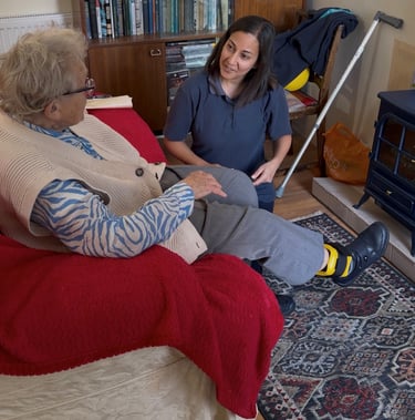 Home visiting physiotherapist in Cowbridge providing personalised care to my patient at home