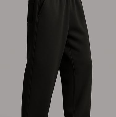 a man in a black and white shirt and pants