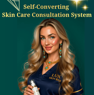 a woman esthetician showcasing self-converting skincare consultation