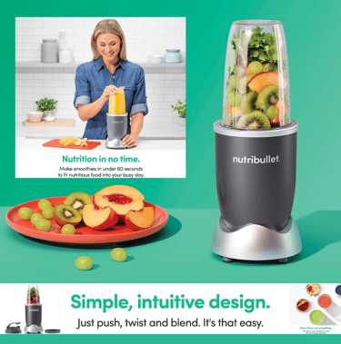 nutribullet Blender for Shakes, Smoothies, Food Prep, and Frozen Blending,