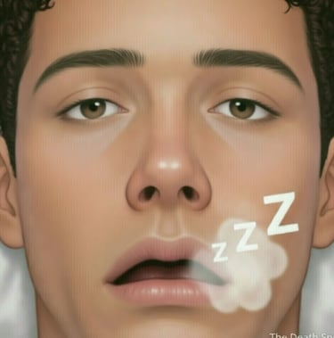 male awake snoring
