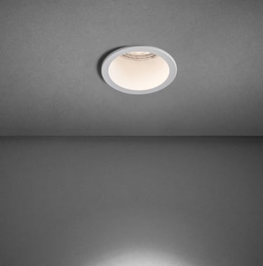 Foco empotrable EYE redondo blanco, con iluminación general cálida