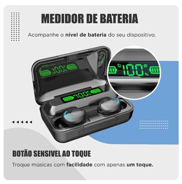 Fone F9-5 Sem fio - Bluetooth - Carregador de celular - O melhor F9 do mercado