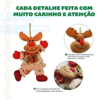 8 bonecos decorativos de natal