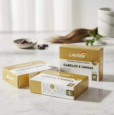 Lavitan Vitamina Para Cabelos E Unhas Com 60 Cápsulas / kit com 3 unidades de 60cps