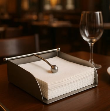  porta-guardanapos em aço inox