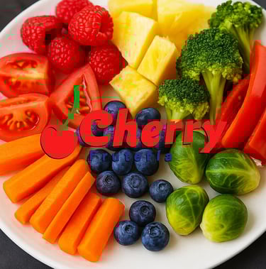 Ensalada con vegetales de varios colores.