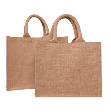 Jute promotional bag with logo print