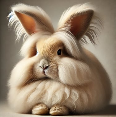 french angora rabbit sitting