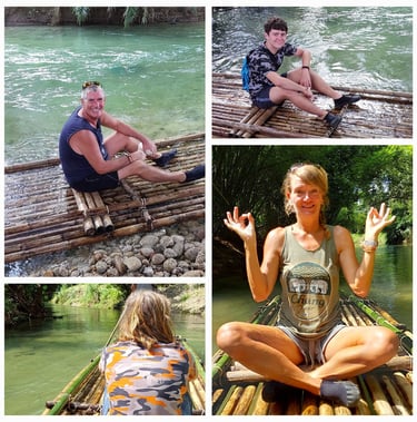 thailand khao lak bamboo rafting