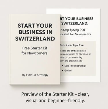 Free starter kit for swiss business - PDF by HeliGlo