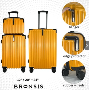 Bronsis Luggage 12", 20" and 24". Click to view.