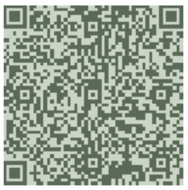Scannable green camouflage QR code for mobile links and digital marketing.