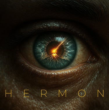 Mount Hermon Watchers eye concept art biblical cosmic horror
