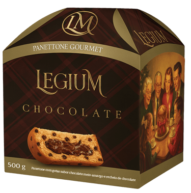 Panettone trufado com chocolate