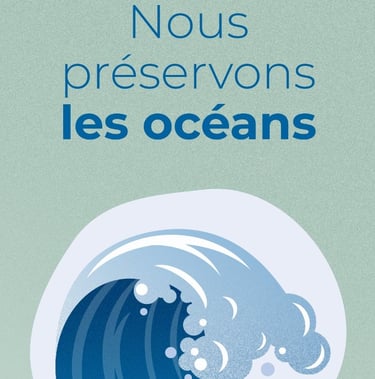 une vague dessinée préservons les océans