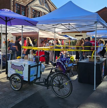 Sunny's Treats E-Tricycle at a fund raiser.