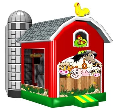 Inflatable Farm Barn Moonwalk Bouncer
