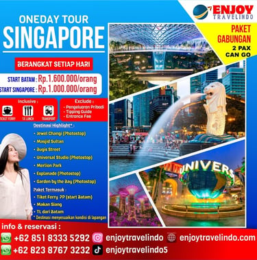 Tour Singapore, Batam Singapore Tour, Tur Hemat Singapura, One Day Tour Singapore, Singapore Tour