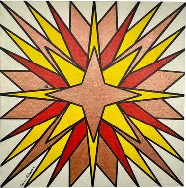 Toile tableau lampe Ligne couleurs maxime Risbourque