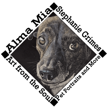 Alma mia pet portraits logo