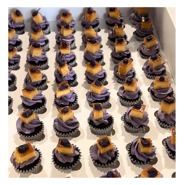 cakefully delish ube-leche flan cup cakes