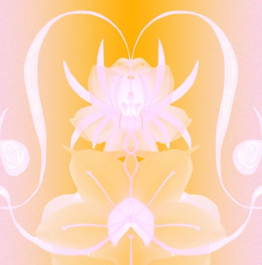 ilustración digital sobre botánica eterea