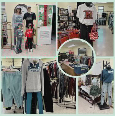 clothes and home goods at the annei gardner foundation clothing shop