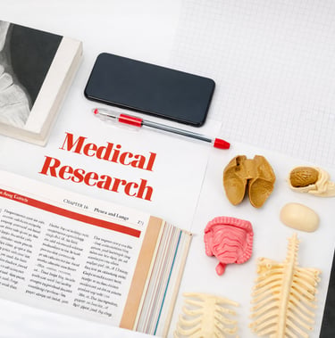 Medical research information and text book.