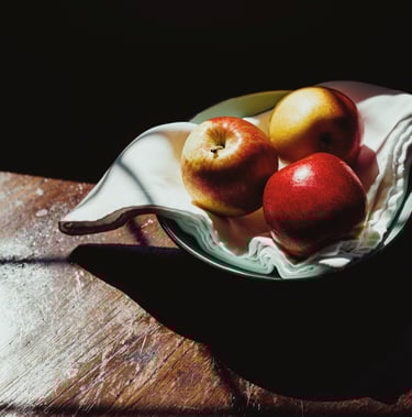 Welcome fruit plate in guest room. Vacation Rental Consulting
