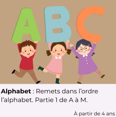 l'alphabet jeu