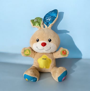 Peluche interactive vtech lapin qui fait de la musique