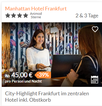 Animod Städtereise Frankfurt Deal