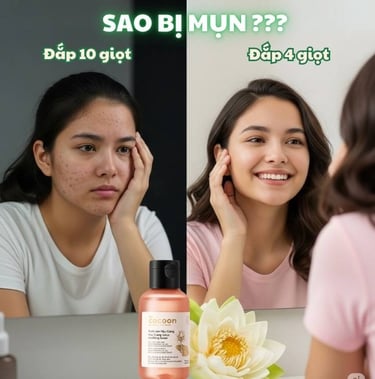 Dùng toner nhiều bị mụn