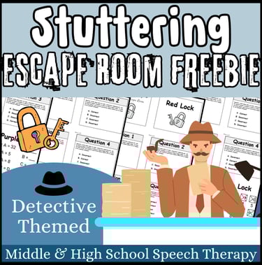 speech therapy escape room game for older students