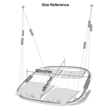 Double cobblestone hammock swing size