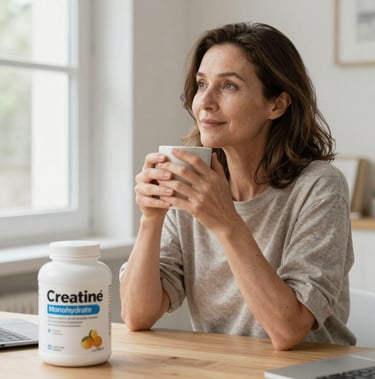 women taking Creatine for Menopause Brain Fog & Fatigue