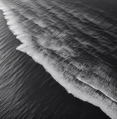 a wave is seen from above the water