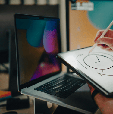 graphic designer working