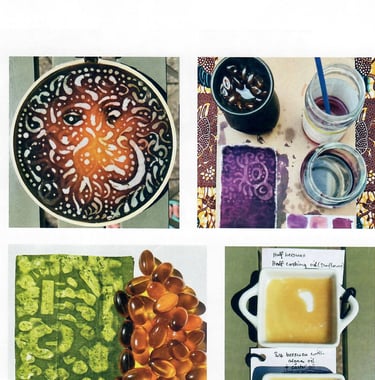 vezel magazine, textile arts, sustainable batik, batik artist, batik art process, batik paintings